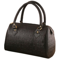 TANYA Designer Inspired Classic Alphabet Letter Engraved Medium Satchel Handbag Tote Hobo Bag Purse