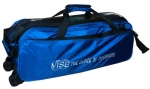 Vise 3 Ball Rolling Tote Bowling Bag Blue