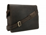 Visconti Leather Distresserd Messenger Bag 18548-HARVARD (Oil Brown)