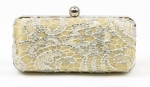 Scarleton Lace Minaudiere With Crystals H302318 - Gold