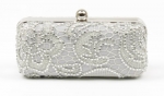 Scarleton Lace Minaudiere With Crystals H302317 - Silver
