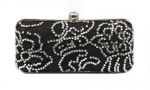 Scarleton Lace Minaudiere With Crystals H302301 - Black