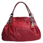 Large Charm Hobo Handbag (Deep Red)