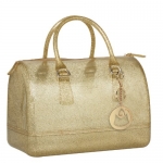 MG Collection HANNAH Glamorous Gold Flirty Glitter Doctors Style Hand Bag
