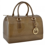 MG Collection HANNAH Glamorous Bronze Flirty Glitter Doctors Style Candy Handbag