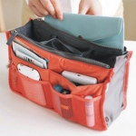 Women Travel Insert Handbag Organiser Purse Large Liner Organizer Tidy Bag Pouch,please Not That This Product Is Not High Quality (Orange)