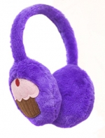 Beverly Hills Teddy Bear Co. Purple Plush Cupcake Ear Muffs
