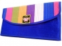 WALLET Rainbow Blue - WiseGloves FABRIC WALLET CLUTCH HANDBAG PURSE CASE BAG