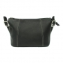 Piel Leather Medium Shoulder Bag, Black, One Size