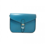 Gaorui Women Candy color Crossbody Satchel Shoulder PU leather Messenger Bag Handbag Lady Purse Bag_Blue