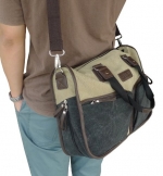 Otium 20319F Canvas Messenger Bag,Perfect Fit Laptop Bags, Khaki