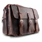 Kattee Real Leather Men's Large Business Travel Messenger Bag Backpack 16.5 Inch Laptop Case