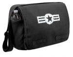 Rothco Classic Heavyweight Canvas Messenger Bag, Air Corp - Black