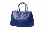 Bundle Monster Womens PU Faux Leather Lady Tote Shoulder Handbag Purse Bag - ROYAL BLUE