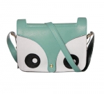 niceeshop(TM) Carton Cute Fox Owl Design Retro Shoulder Messenger Bag PU Leather Crossbody Fashion Satchel Animal Handbag-Green