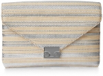 Loeffler Randall Accessories LCKCLTCH-WST Clutch,Natural/Silver,One Size