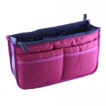 niceeshop(TM) Fashion Multi-function Travel Makeup Insert Handbag Organiser Purse Large liner Organizer Pouch Bag (Rose)