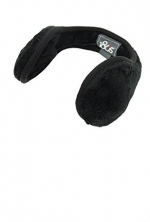 180s Women's Lush Fleece Adjustable Ear Warmers (OS, Black)