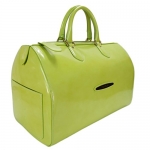 Pierre Cardin 4066 LIME Made in Italy Lime Green Leather Large Speedy/Bowling Bag