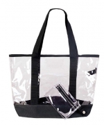 20 Large Clear Tote Bag with Small Pouch