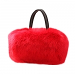 Elegent Women's Plush HandBag Faux Fur Clutch Tote Hobo Bag Long Purse Wallet