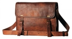 Men's Leather Messenger Satchel Shoulder Briefcase Business Bag - Handmade Bag