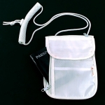 Alpine Swiss Travel Wallet Neck Pouch Under Clothing Security Stash Bag White