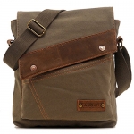 EcoCity Vintage Canvas Crosssbody Bag Men Messenger Bag Shoulder Bags (Army green)