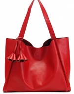Heshe Hot Sell Women's Genuine Leather Leopard Lash Package Cross Body Shoulder Bag Handbag Top-handle Purse Messenger Bag (Jester Red1)