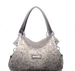 Buenocn Classic Fashion Tote Handbag Leather Shoulder Bag Perfect Large Tote Ls1193 (SHY690 light grey)