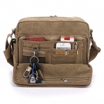 MiCoolker Multifunction Versatile Canvas Bag Handbag Shoulder Bag Leisure Change Packet Khaki
