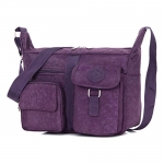 Women's Shoulder Bags Casual Handbag Travel Bag Messenger Cross Body Nylon Bags Purple