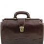 Tuscany Leather Raffaello - Doctor leather bag Dark Brown