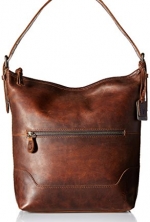 FRYE Melissa Bucket Shoulder Bag, Dark Brown, One Size
