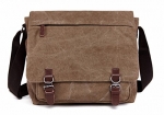 Kenox Vintage Classic Canvas Laptop Messenger Bag Crossbody School Bag Business Briefcase Brown 16 Inches