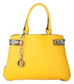 Diophy Top Handles Animal Print Magnetic Closure Tote Women Business Fashion Multi Pocket Usage Handbag Purse AB-001 Yellow