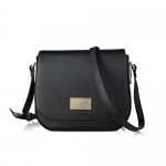La Clé Street Fashion Handy Saddle Mini Small Dating Cross Body Shoulder Bag (Black)
