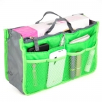 World Pride Nylon Handbag Insert Comestic Gadget Purse Organizer (Green)