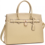 K68038L MyLUX Women Fashion Designer Tote Handbag 1006 beige