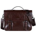 Banuce Vintage Pu Leather Tote Briefcase Shoulder Messenger Bag