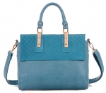 Lan C&L Women's Genuine Leather + Pu Leather Shoulder Handbag Cross-body Bag