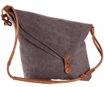 Tom Clovers Women's Men's Canvas Crossbody Messenger Shouder Handbag Tote Weekender Bag Grey Upgrade