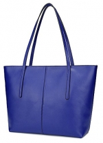 Ilishop High Quality Women's New Fashion Handbag Genuine Leather Shoulder Bags Tote Bags Hot Sale NB121-blue