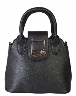 Diophy Ladies Fashion Mini Satchel Structured Handbag XB-2341 (Black)
