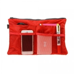 Holiberty Multi-funtional Nylon Zipper Travel Handbag Pouch / Bag in Bag / Insert Organizer / Cosmetic Toiletry Bag Pocket / Makeup Bag / Tidy Bag Rose