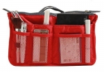 Handbag Pouch Bag in Bag Insert Organizer Tidy Travel Organizer Pocket Cosmetic Bag for Women Girls(Red)