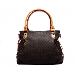 Grebago Women's Double Handle Bag Quality Leather Handbag/boston Bag (brown-5)