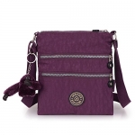 New Fashion Lady Handbag Shoulder Bag Tote Purse Nylon Women Messenger Hobo Bag (Purple)