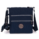 New Fashion Lady Handbag Shoulder Bag Tote Purse Nylon Women Messenger Hobo Bag (Black) (Navy Blue)