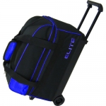 Elite Bowling Basic Double Roller Bowling Bag (Black/Blue)